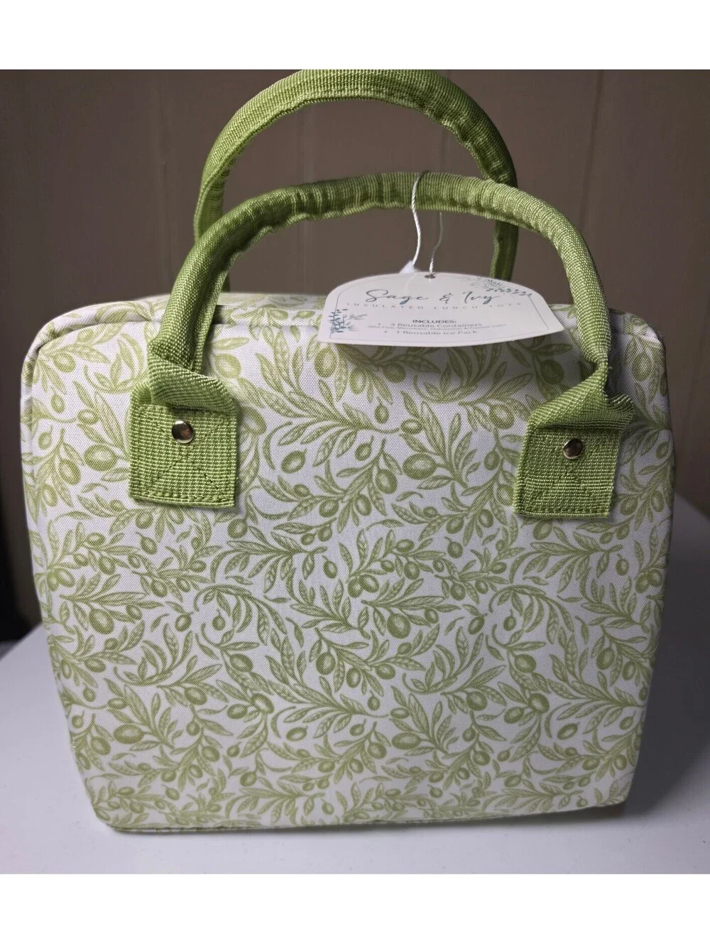 Sage & Ivy Insulated Lunch Tote with Reusable Containers and Ice Pack
